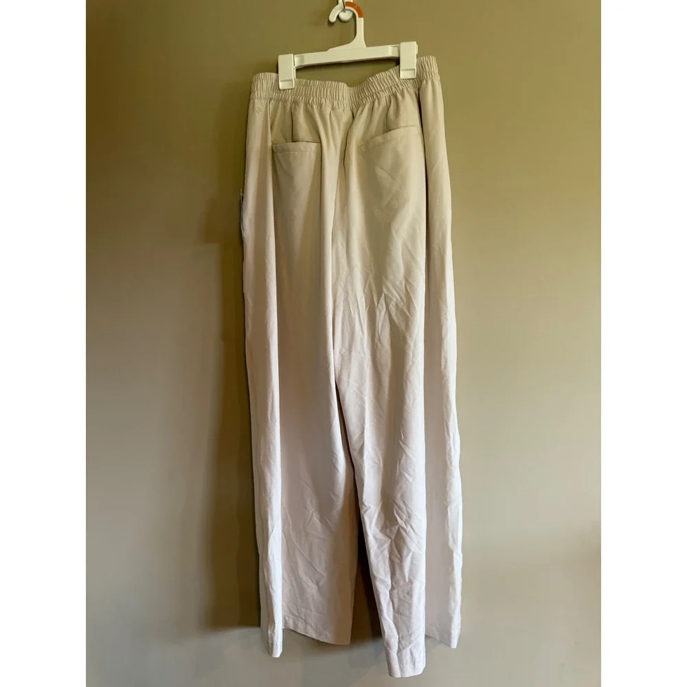 Zella Women Grey Moonbeam High Waist Wide Leg Pleated Active Pants NR495180MI M